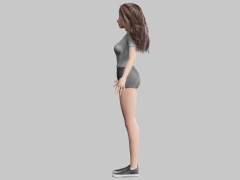 Pretty Beautiful woman V32241 3D Model