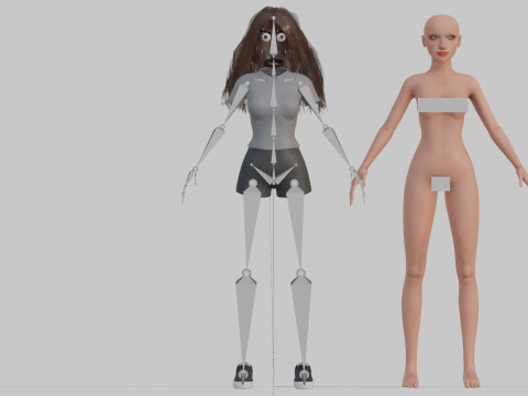 Pretty Beautiful woman V32241 3D Model