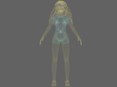 Pretty Beautiful woman V32241 3D Model