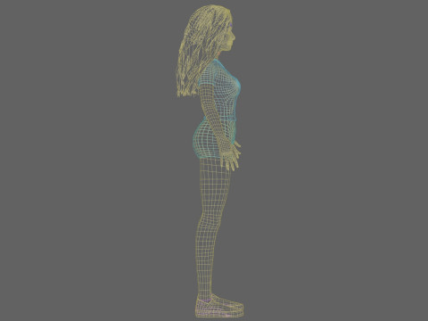 Pretty Beautiful woman V32241 3D Model