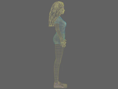 Pretty Beautiful woman V32241 3D Model