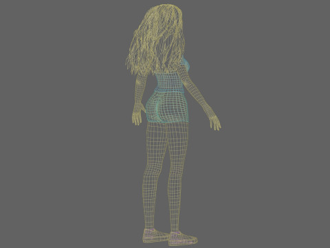 Pretty Beautiful woman V32241 3D Model