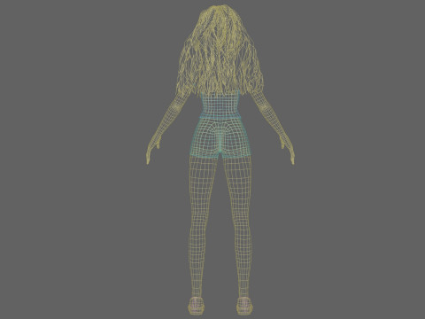Pretty Beautiful woman V32241 3D Model