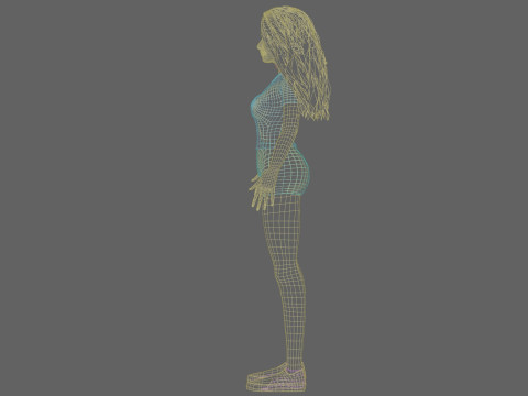 Pretty Beautiful woman V32241 3D Model