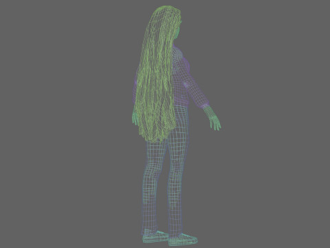 Pretty Cartoon woman V35514 3D Modell