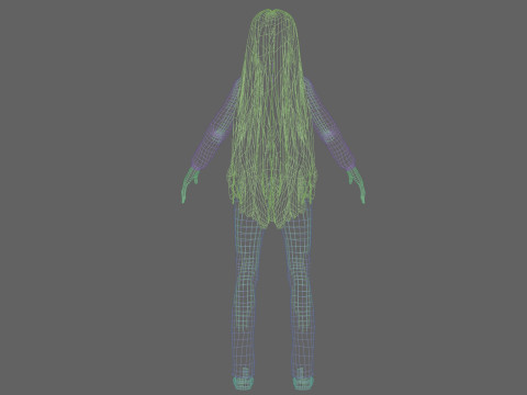 Pretty Cartoon woman V35514 3D Modell