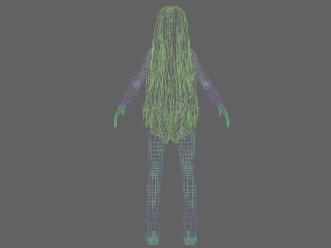 Pretty Cartoon woman V35514 3D Model