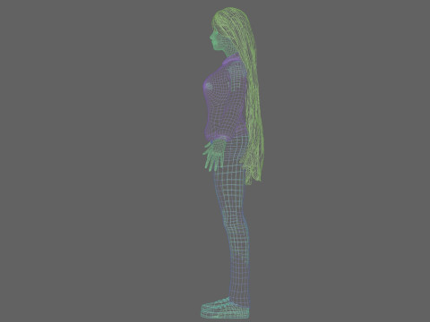 Pretty Cartoon woman V35514 3D Modell
