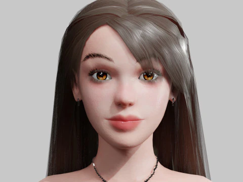 예쁜 클래식녀 V33683 3D 모델