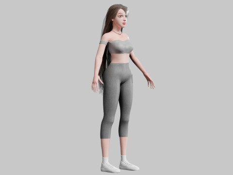 Pretty classic woman V33683 3D Model