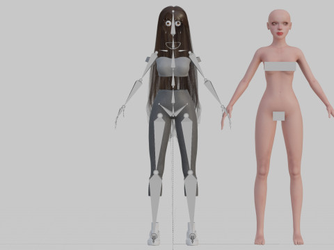 Pretty classic woman V33683 3D Model