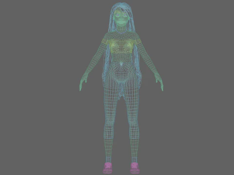 예쁜 클래식녀 V33683 3D 모델