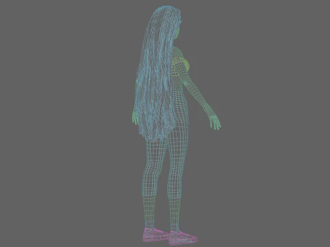 예쁜 클래식녀 V33683 3D 모델