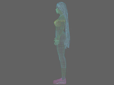 예쁜 클래식녀 V33683 3D 모델