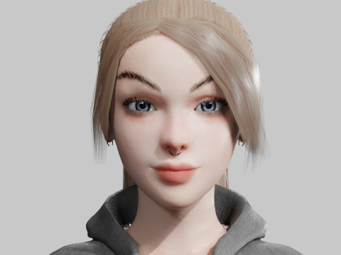 Pretty cool woman V26434 Modelo 3D