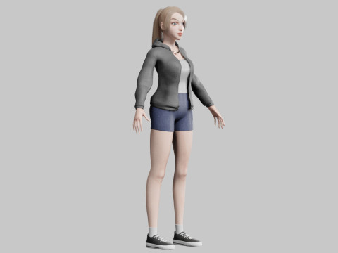 Pretty cool woman V26434 Modelo 3D