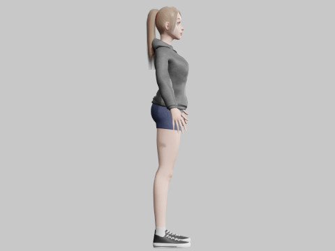 Pretty cool woman V26434 Modelo 3D