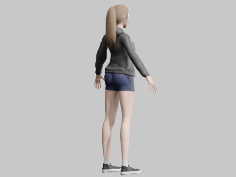 Pretty cool woman V26434 Modelo 3D