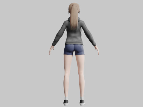 Pretty cool woman V26434 Modelo 3D