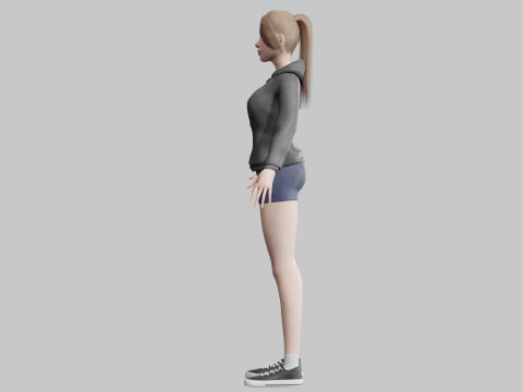 Pretty cool woman V26434 Modelo 3D