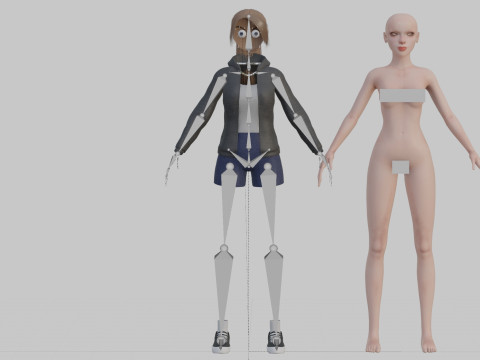 Pretty cool woman V26434 Modelo 3D