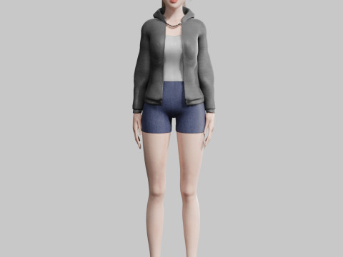 Pretty cool woman V26434 Modelo 3D