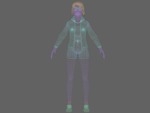 Pretty cool woman V26434 Modelo 3D
