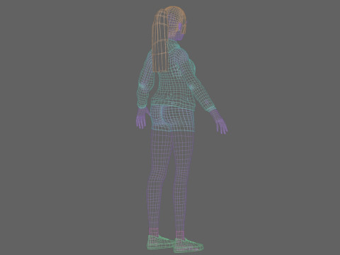 Pretty cool woman V26434 Modelo 3D
