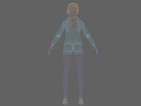 Pretty cool woman V26434 Modelo 3D