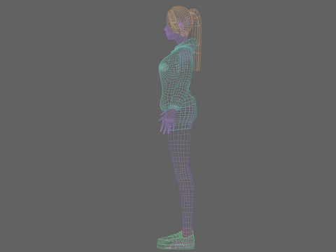 Pretty cool woman V26434 Modelo 3D