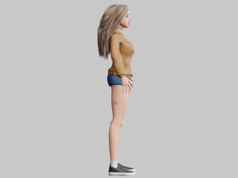 Pretty cute Woman V34849 3D Model