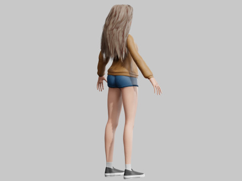 Pretty cute Woman V34849 3D Model