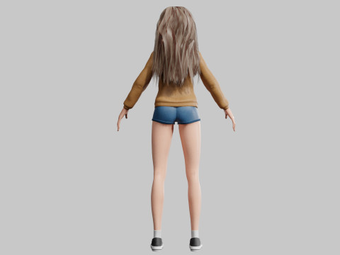 Pretty cute Woman V34849 3D Model