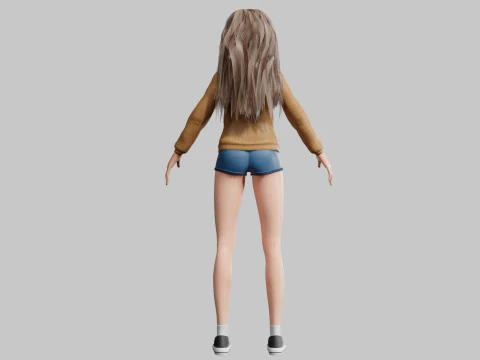 Pretty cute Woman V34849 3D Model