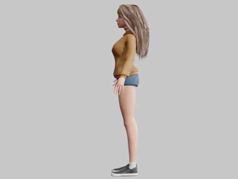 Pretty cute Woman V34849 3D Model