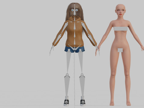 Pretty cute Woman V34849 3D Model