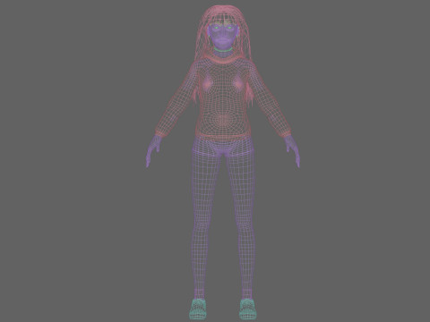 Pretty cute Woman V34849 3D Model