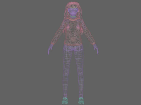 Pretty cute Woman V34849 3D Model