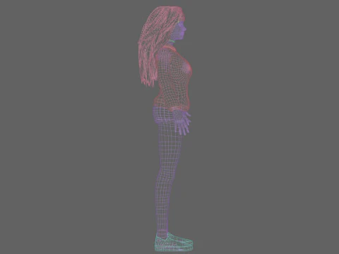 Pretty cute Woman V34849 3D Model