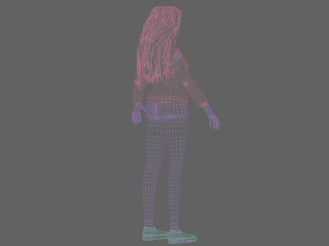 Pretty cute Woman V34849 3D Model