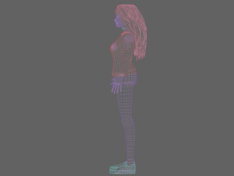 Pretty cute Woman V34849 3D Model