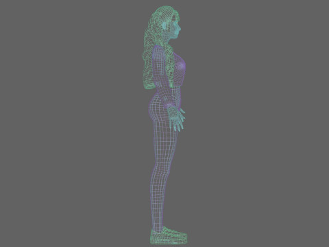 Pretty stylized woman V34500 Modèle 3D