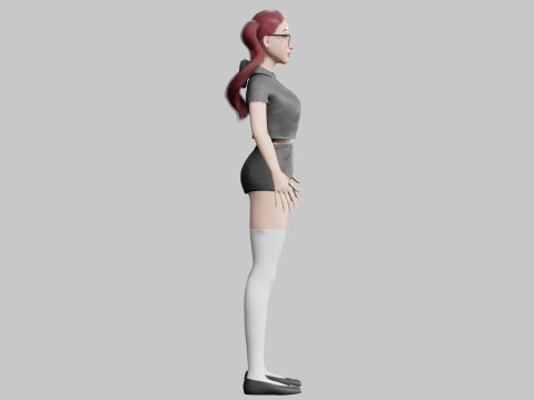 Pretty teen Woman V27801 3D Модель