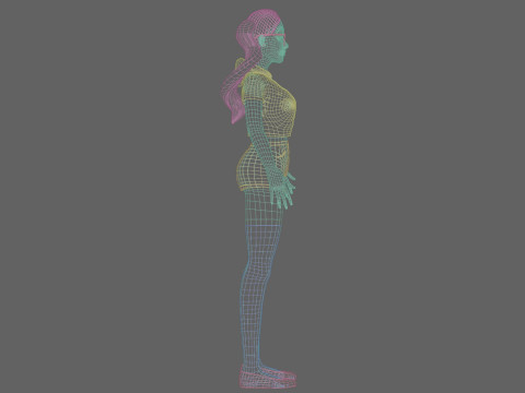 Pretty teen Woman V27801 3D Модель