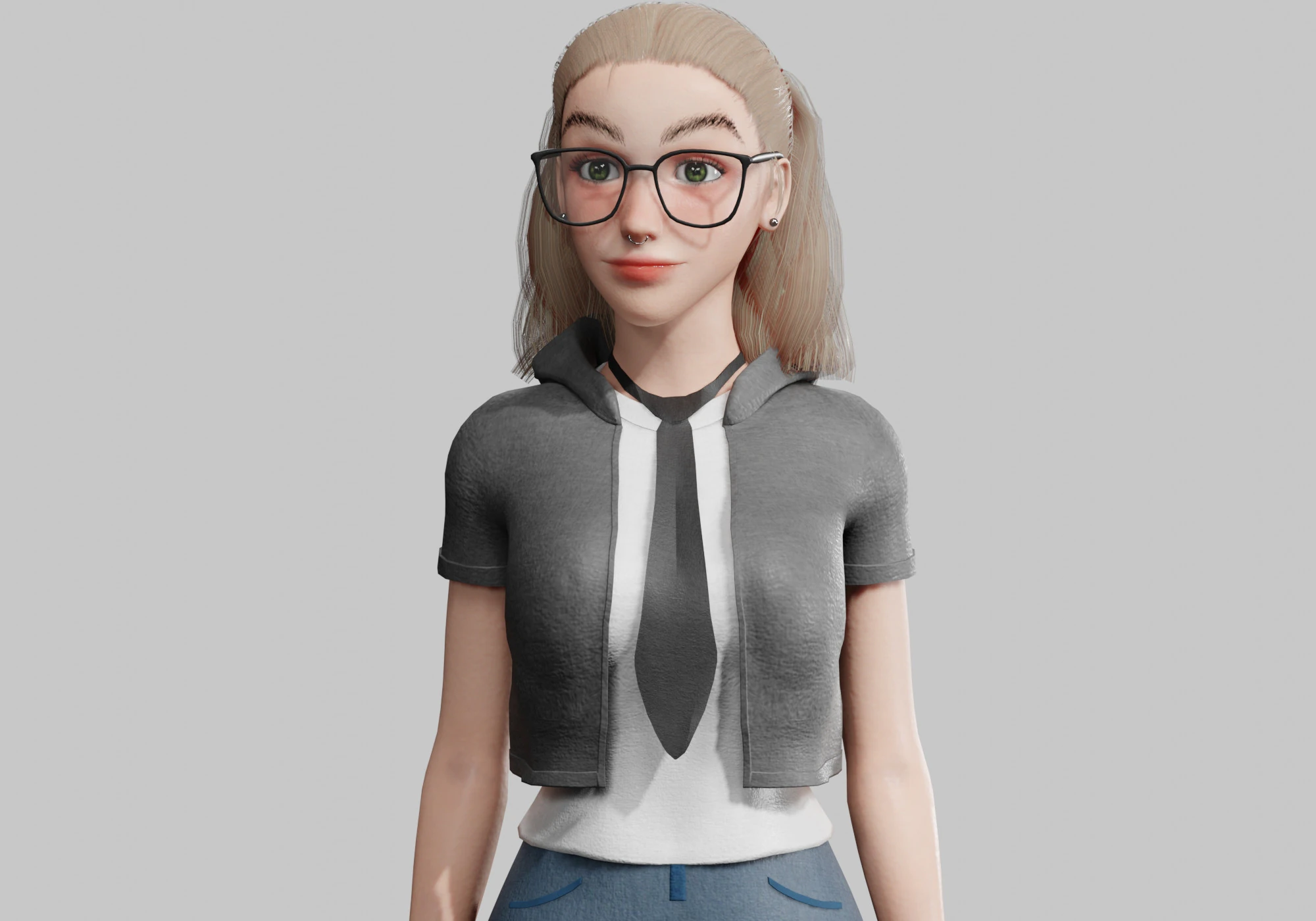 Pretty Young woman V29398 3D Model .c4d .max .obj .3ds .fbx .stl .blend