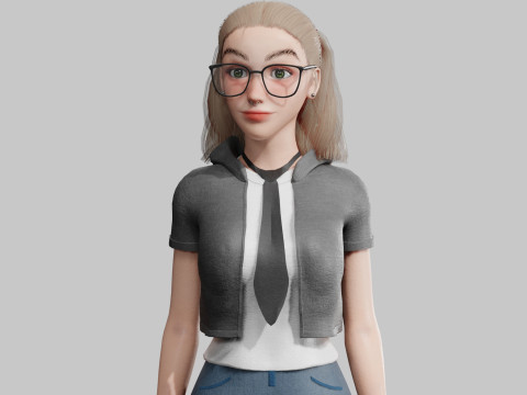 Pretty Young woman V29398 3D Model