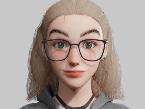 Симпатичная молодая женщина V29398 3D Модель