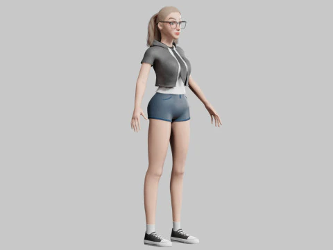 Pretty Young woman V29398 3D Model