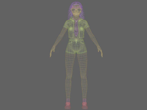 Pretty Young woman V29398 3D Model