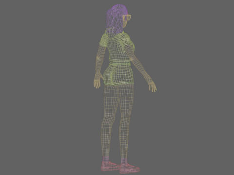 Симпатичная молодая женщина V29398 3D Модель